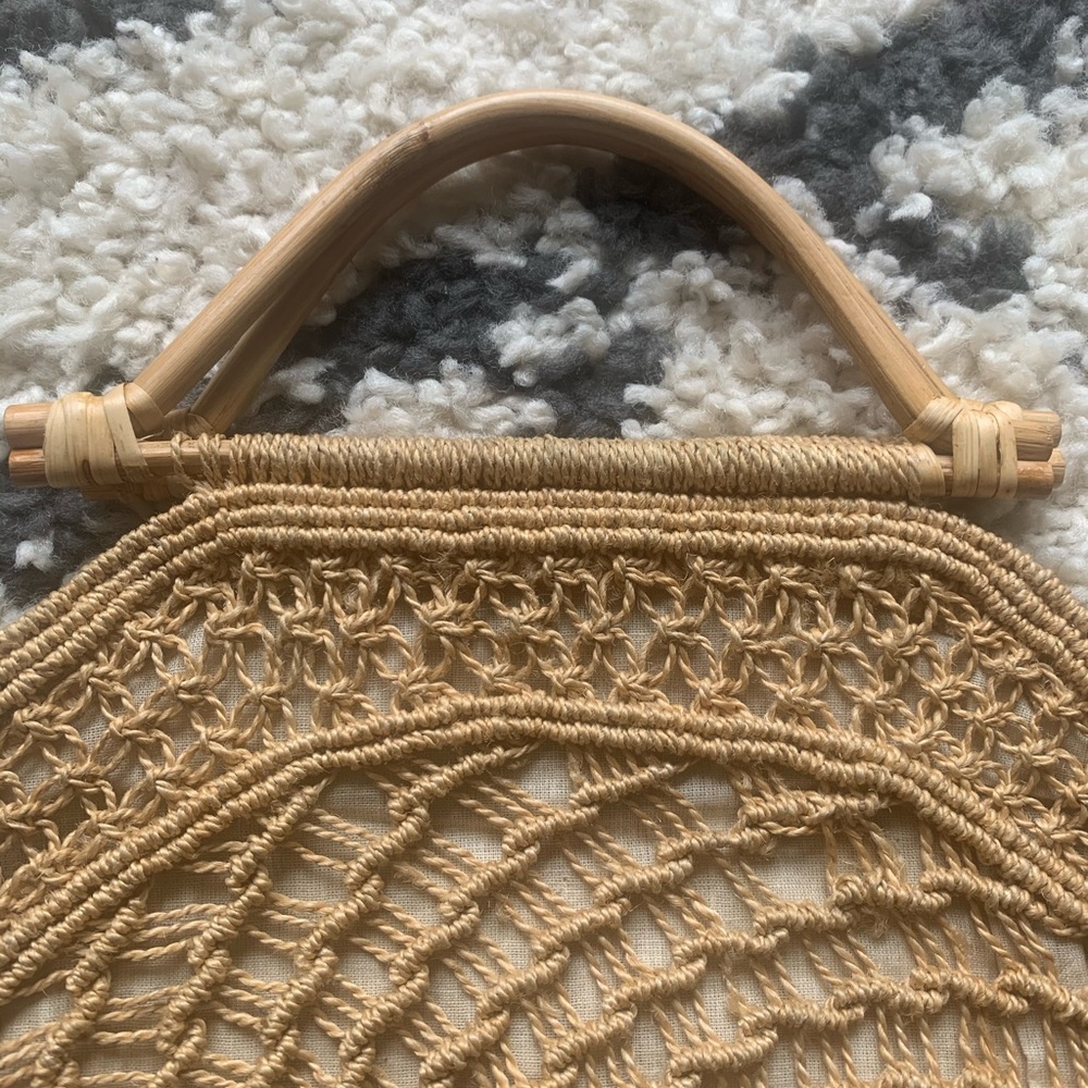 Vintage Woven Hemp Leather Tote - Picture 5 of 9